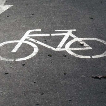 Aanrijding op een fietsstraat